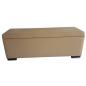 Preview: Gastronomie Bistro Hocker Polsterhocker TAUPE 120 cm Lang